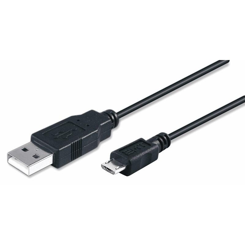 Conexión USB-A 2.0 macho a Micro USB macho 3m.