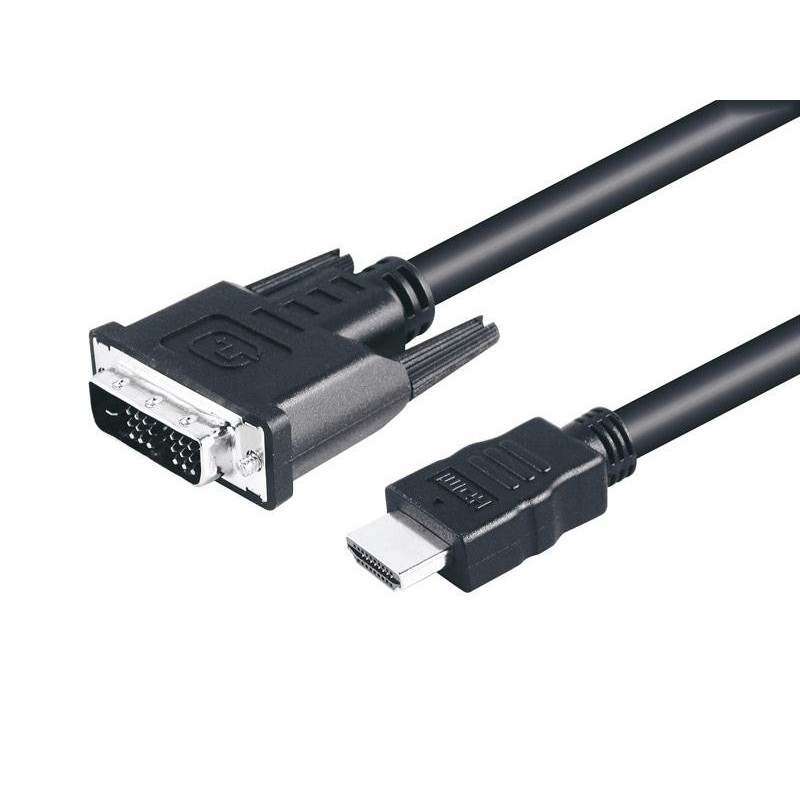 Conexión DVI-D (18+1) macho a HDMI 19 Pin macho 3m