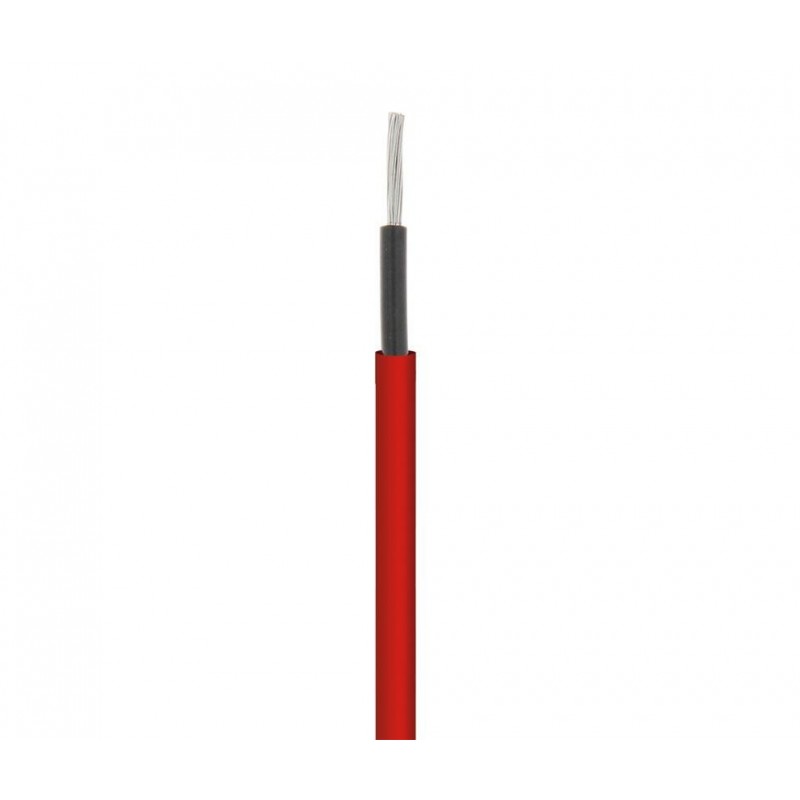 Cable conexiones fotovoltaicas rojo 1x2.5mm² 1 mt