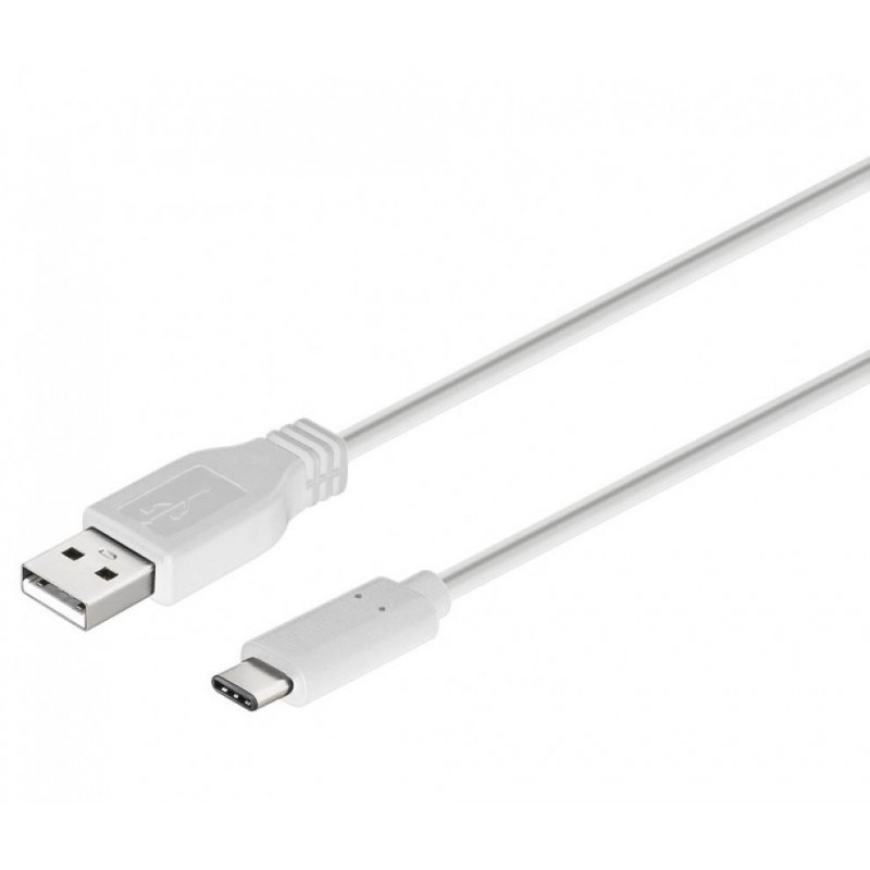 Conexión USB-C macho a  USB-A 2.0 macho 2 metros.