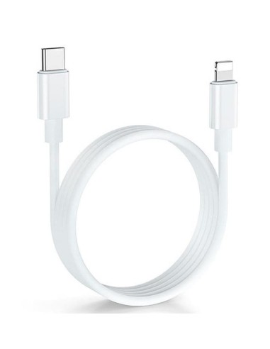Cable USB tipo C a Lightning blanco 1 metro 