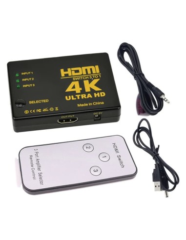 SY301 Conmutador de 3 entradas HDMI 4K 3 In 1 Out 