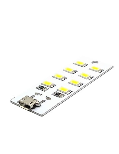 Módulo de 8 LED por micro USB o soldable 5V DC