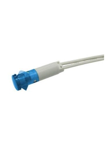 Piloto LED 10 5mm 230V  Azul con cable