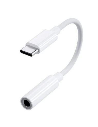 Conexión de macho USB C  a jack 3 5mm hembra 10cm