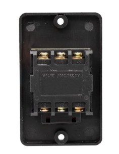 Interruptor Conmutador Basculante 3P 2C - Tecla Negra