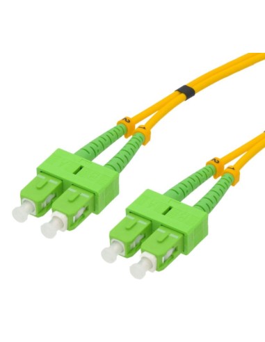 Cable fibra óptica SC/APC a SC/APC Monomodo Duplex