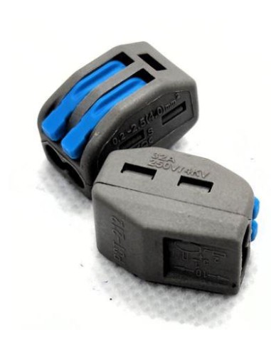 PCT-212 Conector rápido 2 vías azul