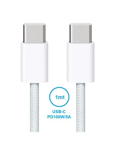 Conexión USB-C a USB-C 5A  solo carga  1 metro