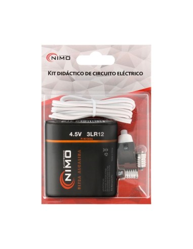 Kit didáctico escolar de circuito eléctrico