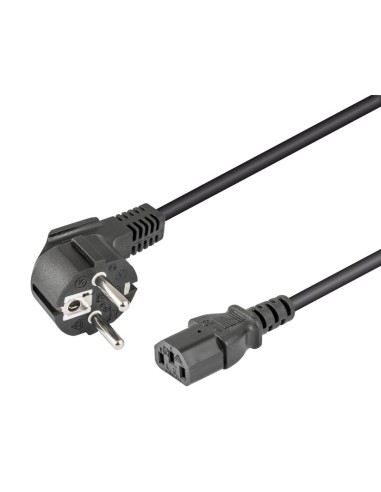 Cable alimentación Schuko acodado a IEC320 3m 