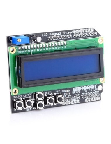 Display shield LCD1602 con botonera para arduino