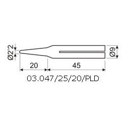 JBC PUNTA LARGA DURACION P/SOLDADOR 40S T-40D 4.5x1.5mm