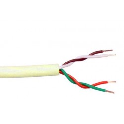 Cable telefonico redondo 2 hilos - marfil > cable / conector