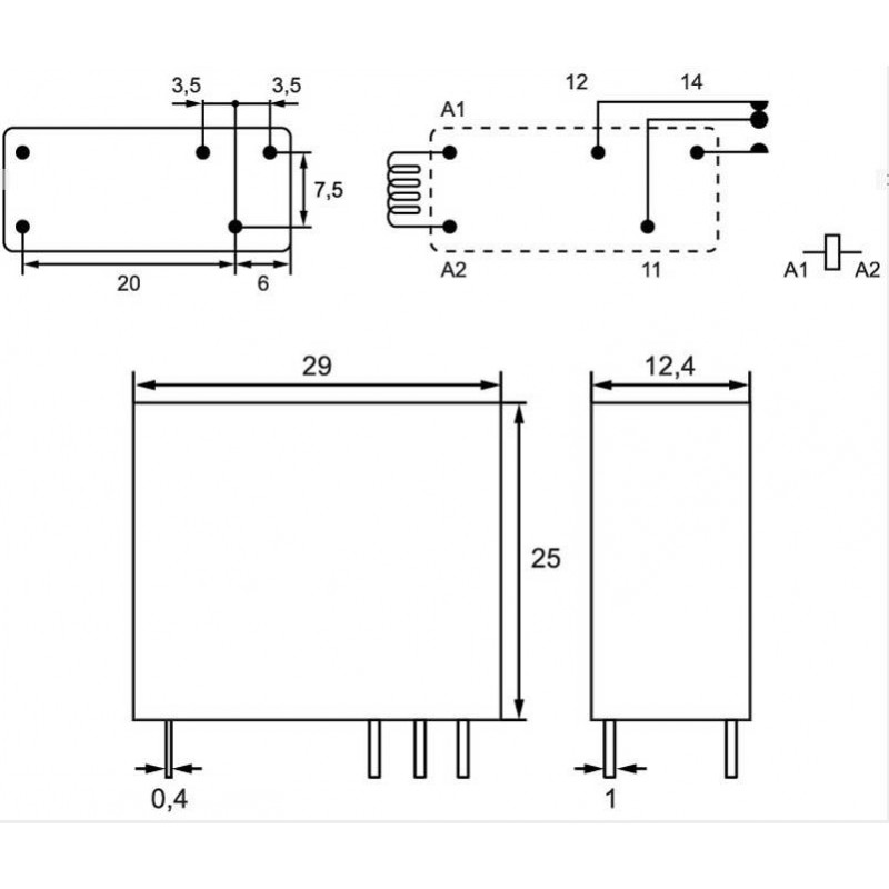 Relé corriente alterna biestable mecánico 220V 10A