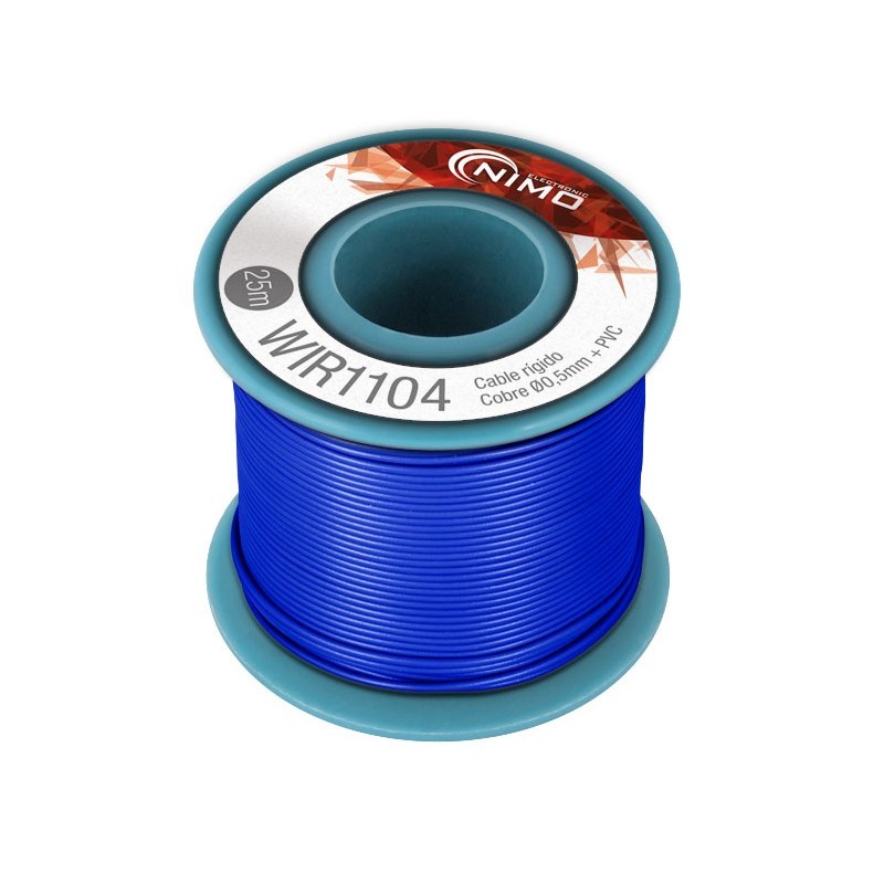 Rollo de cable flexible unipolar 1,5 mm color azul 25m