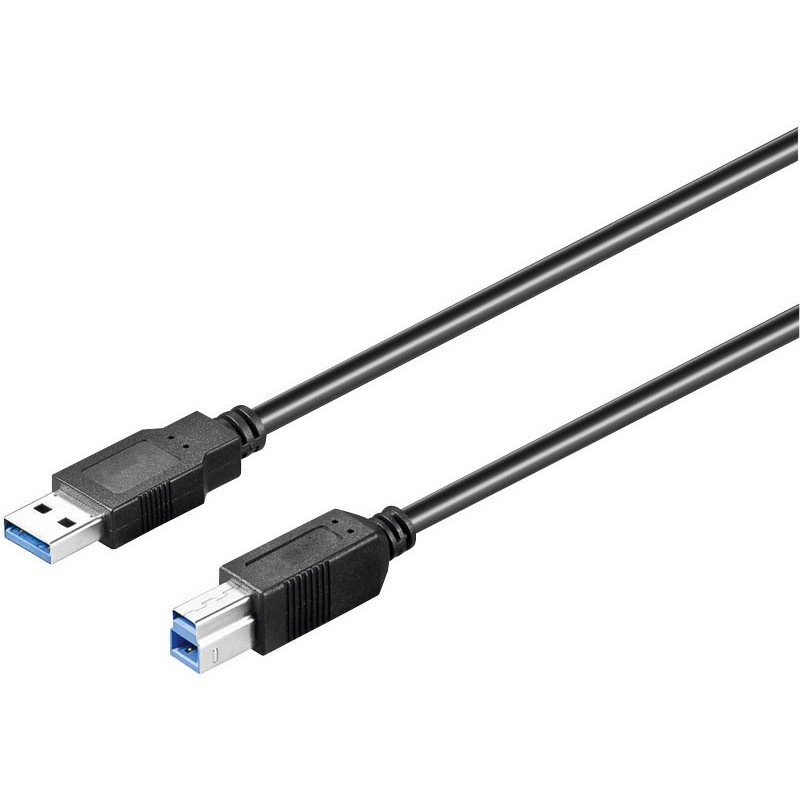 Conexión USB-A 3.0 macho a USB-B 3.0 macho