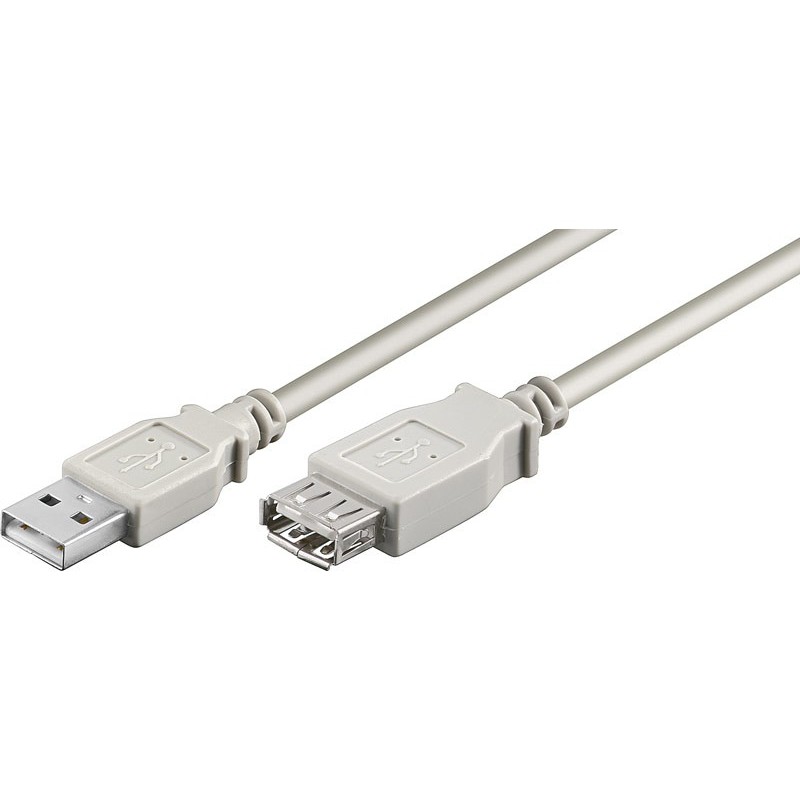 CONEXION USB MACHO - USB  HEMBRA TIPO A 1,8 METROS